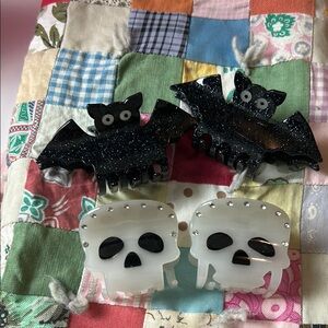 New without Tags: Lot of Four Piper K Halloween Hair Clips